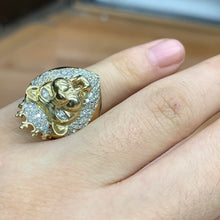 Load image into Gallery viewer, Yellow Gold and Diamond King Ring with Round Diamonds