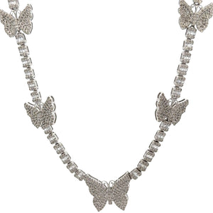 5.43ct diamonds White Gold Butterfly Necklace