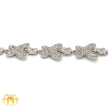 Load image into Gallery viewer, Butterfly Ladies`Gold and Diamond Bracelet with Baguette and Round Diamonds(choose gold color)