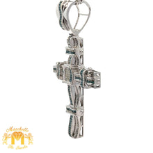 Load image into Gallery viewer, 4.58ct diamonds 14k white gold Cross Pendant