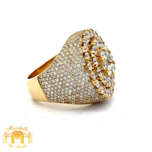 Load image into Gallery viewer, 10.91ct diamonds 14k Yellow Gold Men`s Ring with Large Round Diamonds