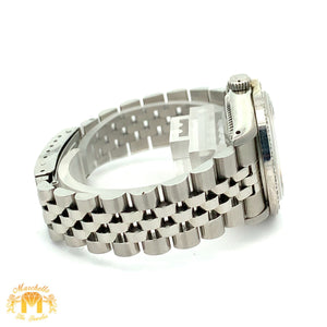31mm Rolex Watch with Stainless Steel Jubilee Bracelet (custom diamond bezel)
