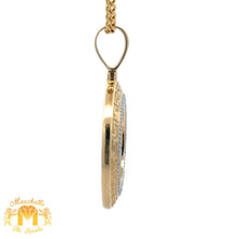 Load image into Gallery viewer, 14k Yellow Gold and Diamond Picture Pendant and 14k Yellow Gold Cuban Link Chain Set