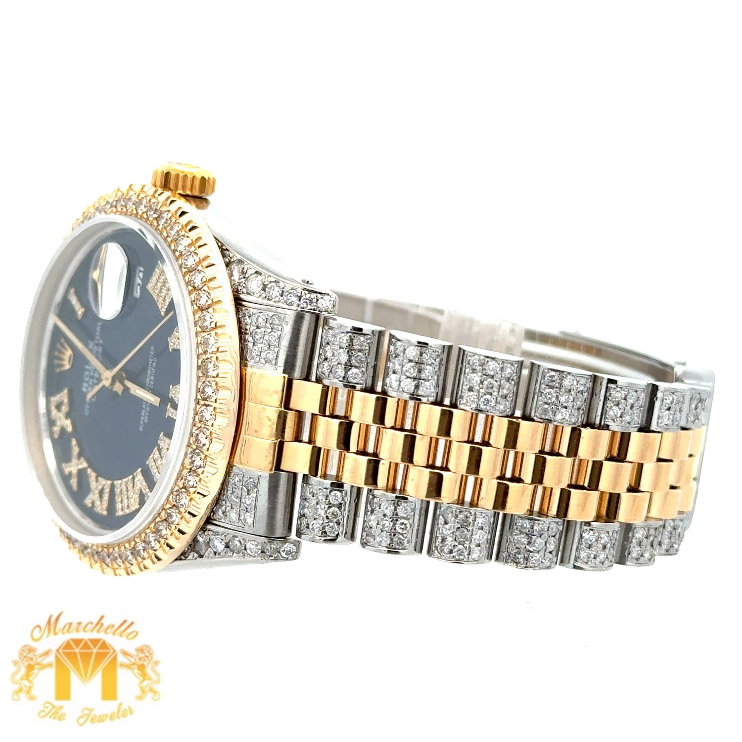 36mm Rolex Datejust Diamond Watch with Two-Tone Jubilee Bracelet