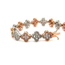 Load image into Gallery viewer, Gold and Diamond Flower Shaped Bracelet (choose your color)