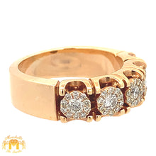 Load image into Gallery viewer, 14k Yellow Gold and Diamond Band with Round Diamonds