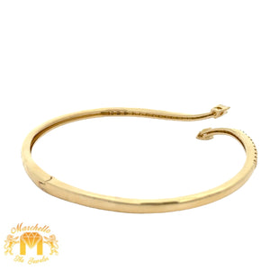 14k yellow gold and diamond Fancy Bangle Bracelet