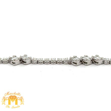 Load image into Gallery viewer, VVS/vs high clarity &amp; E/F in color diamonds set in a 18k White Gold Fancy Tennis Bracelet