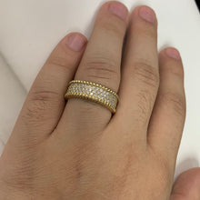 Load image into Gallery viewer, 14k Yellow Gold and Diamond Band with Round Diamonds