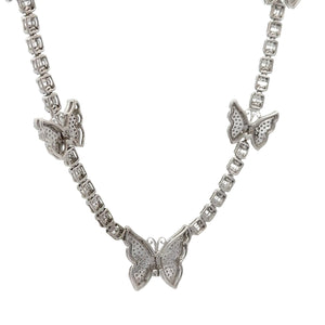 5.43ct diamonds White Gold Butterfly Necklace