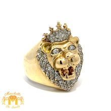 Load image into Gallery viewer, Yellow Gold and Diamond King Ring with Round Diamonds