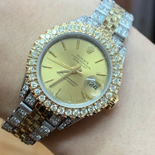 Load image into Gallery viewer, 26mm Ladies`Rolex Diamond Watch with Two-Tone Jubilee Bracelet (diamond bezel, champagne dial)