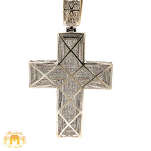 Load image into Gallery viewer, 5ct Diamonds 14k White Gold Cross Pendant with Round Diamonds