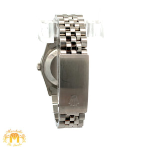 31mm Rolex Watch with Stainless Steel Jubilee Bracelet (custom diamond bezel)