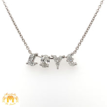 Load image into Gallery viewer, 18k White Gold Love Chain with Diamonds