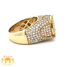 Load image into Gallery viewer, 3.40ct diamonds 14k Yellow Gold Men`s Ring with Round Diamonds