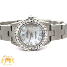 Load image into Gallery viewer, 4 piece deal: 26mm Rolex Diamond Watch + 14k white gold and diamond Fancy Bracelet + Complimentary Earrings + Gift from MTJ