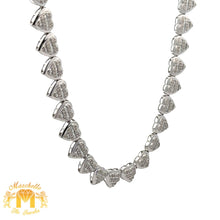 Load image into Gallery viewer, 3.15ct diamonds White Gold Heart Necklace