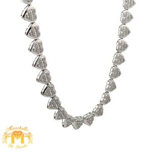 3.15ct diamonds White Gold Heart Necklace