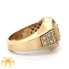 Load image into Gallery viewer, 14k Yellow Gold and Diamond Men`s Ring with Round Diamonds