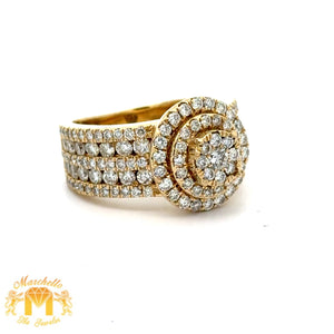 4 piece deal: 36mm 18k Gold Presidential Rolex Diamond Watch (XL Bezel measures 40mm) + 3.40ct diamonds 14k Gold Men`s Ring + 14k Gold and Diamond Earrings + Gift from MTJ