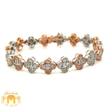 Load image into Gallery viewer, Gold and Diamond Flower Shaped Bracelet (choose your color)