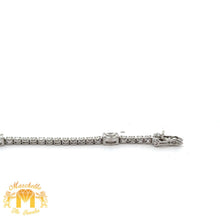 Load image into Gallery viewer, VVS/vs high clarity &amp; E/F in color set in a 18k White Gold Fancy Tennis Bracelet