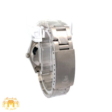 Load image into Gallery viewer, 31mm Rolex Watch with Stainless Steel Oyster Bracelet (factory grey dial and custom diamond bezel)