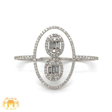 Load image into Gallery viewer, VVS/vs high clarity diamonds set in a 18k White Gold Ladies&#39; Two-Finger Ring (VVS diamonds)