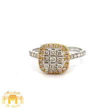 Load image into Gallery viewer, Gold and Diamond 2-piece Square shaped Bridal Set (choose your color)