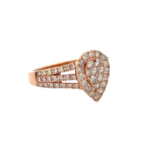 Load image into Gallery viewer, Gold and Diamond Pear Shaped Ring with Round Diamonds (choose your color)