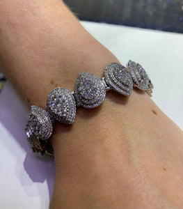 19ct Diamond 14k Gold Pear Shape Bracelet