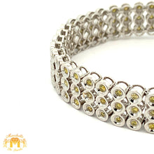 Load image into Gallery viewer, 3ct diamonds 14k White Gold Bracelet with Round Diamonds