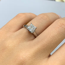 Load image into Gallery viewer, 14k white gold and diamond Engagement Ring