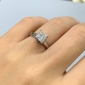 14k white gold and diamond Engagement Ring