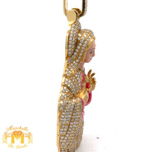 Load image into Gallery viewer, 6.30ct diamonds 14k Yellow Gold Mary Pendant with Round Diamonds