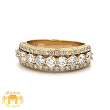 Load image into Gallery viewer, 14k Yellow Gold and Diamond Wedding Band with Round Diamonds