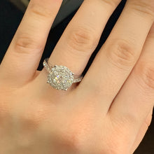 Load image into Gallery viewer, 14k White Gold and Diamond Engagement Ring with Round Diamonds