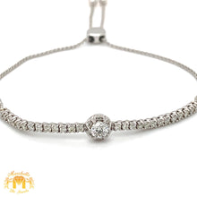 Load image into Gallery viewer, 14k White Gold Tennis Ladies`Diamond Bracelet