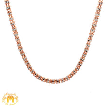 Load image into Gallery viewer, 14k Gold and Diamond Star Pendant with Round and Baguette diamonds and 2mm Ice Link Chain Set (choose your color)