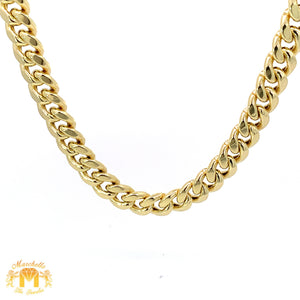 3 piece deal: 4.10ct Diamond 14k Yellow Gold Mary Pendant + 14k Yellow Gold Cuban Link Chain Set+ Gift from Marchello the Jeweler