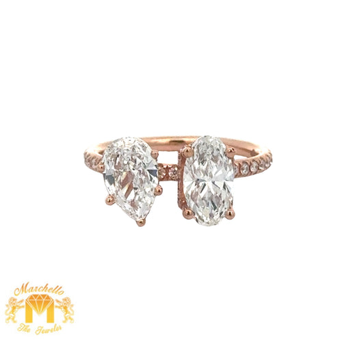 18k Rose Gold and Diamond Engagement Ring (GIA certified)