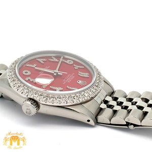 36mm Rolex Diamond Watch with Stainless Steel Jubilee Bracelet