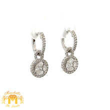 Load image into Gallery viewer, VVS/vs high clarity of diamonds set in a 18k White Gold Earrings