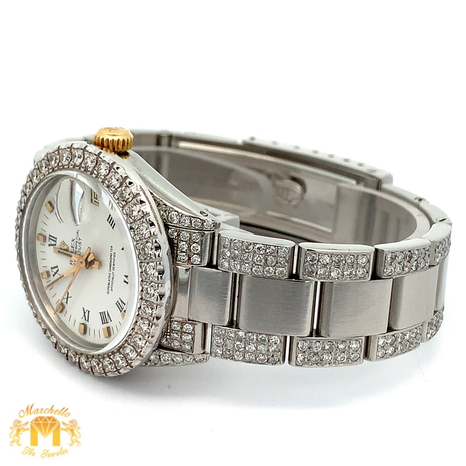 31mm Rolex Watch with Stainless Steel Oyster Diamond Bracelet