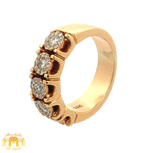 Load image into Gallery viewer, 14k Yellow Gold and Diamond Band with Round Diamonds