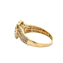 Load image into Gallery viewer, Gold and Diamond Pear Shaped Ring with Round Diamonds (choose your color)