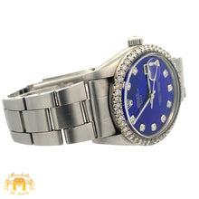 Load image into Gallery viewer, 34mm Rolex Oyster Perpetual Date Diamond Watch with Stainless Steel Oyster Bracelet (Mother of pearl(MOP)  diamond dial)
