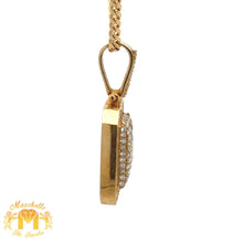 Load image into Gallery viewer, 3ct diamonds Yellow Gold Pendant and Yellow Gold Cuban Link Chain