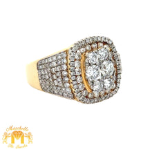 Load image into Gallery viewer, 3.90ct diamonds 14k Yellow Gold Men`s Ring with Round Diamonds